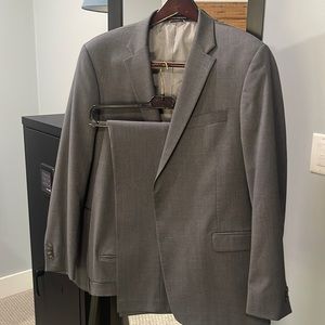 Tommy Hilfiger Mens Gray 2 Pc Wool Suit